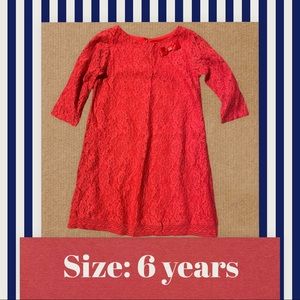 Beebay red lace girls dress